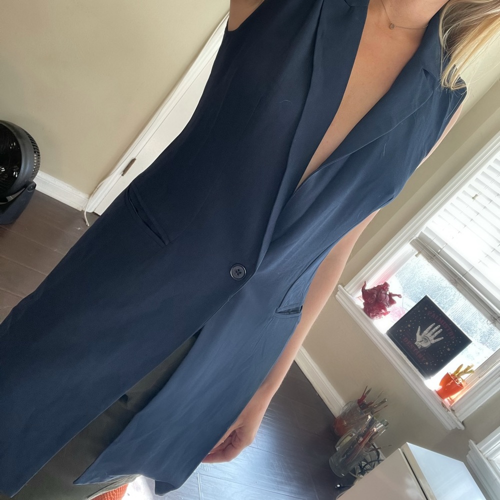 Halston Navy blue vest - BRAND NEW NEVER WORN